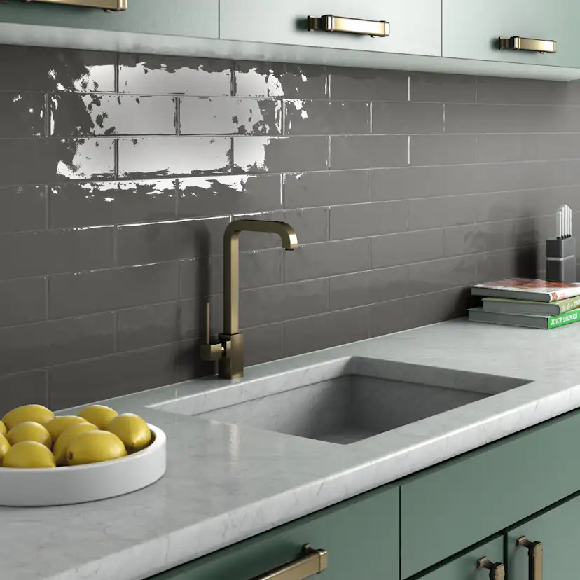 Kakel Casita Dark Grey Blank 7,5x30