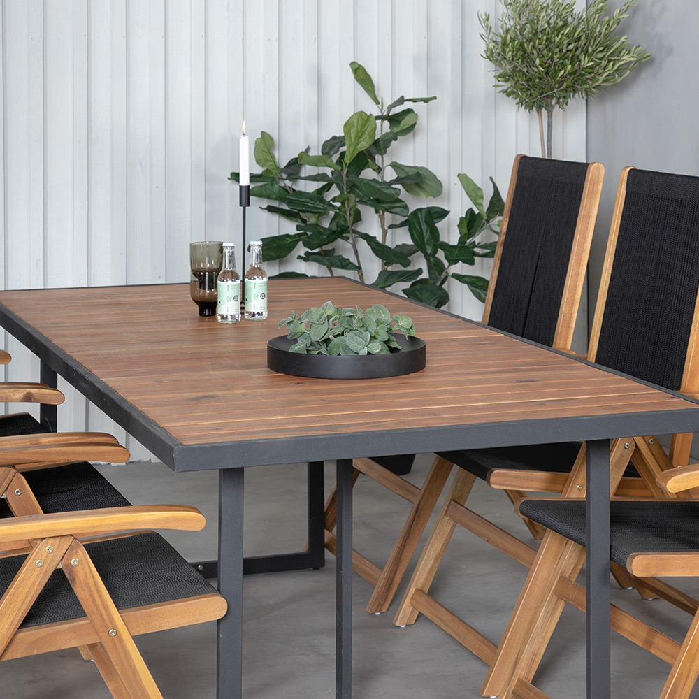 Matgrupp Venture Home King med 6 Lumi Vikbara Matstolar