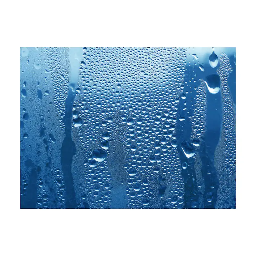 Fototapet Arkiio Vatten Droppar På Blått Glas