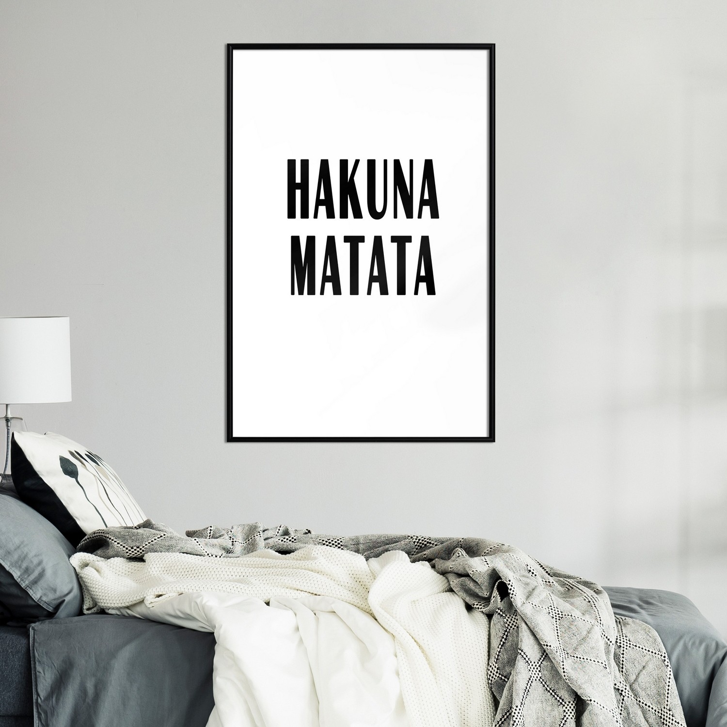 Affisch - Hakuna Matata [Poster] 40x60 Svart ram, 40x60 cm