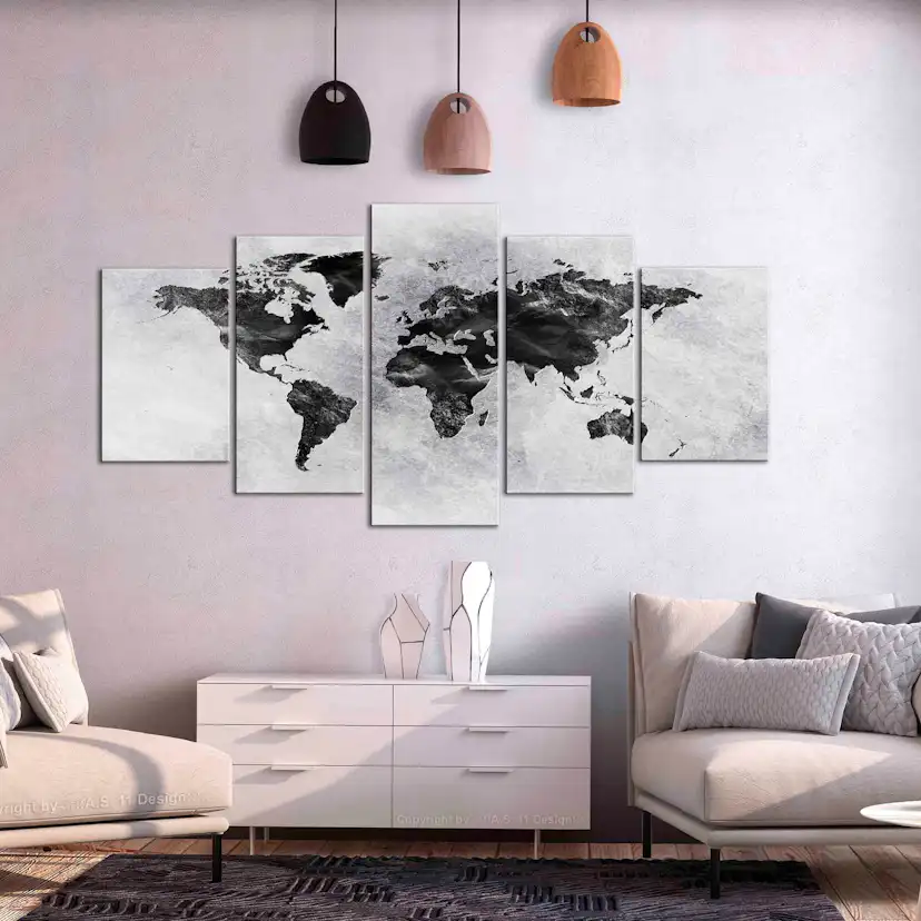 Tavla Arkiio Concrete World 5 delar