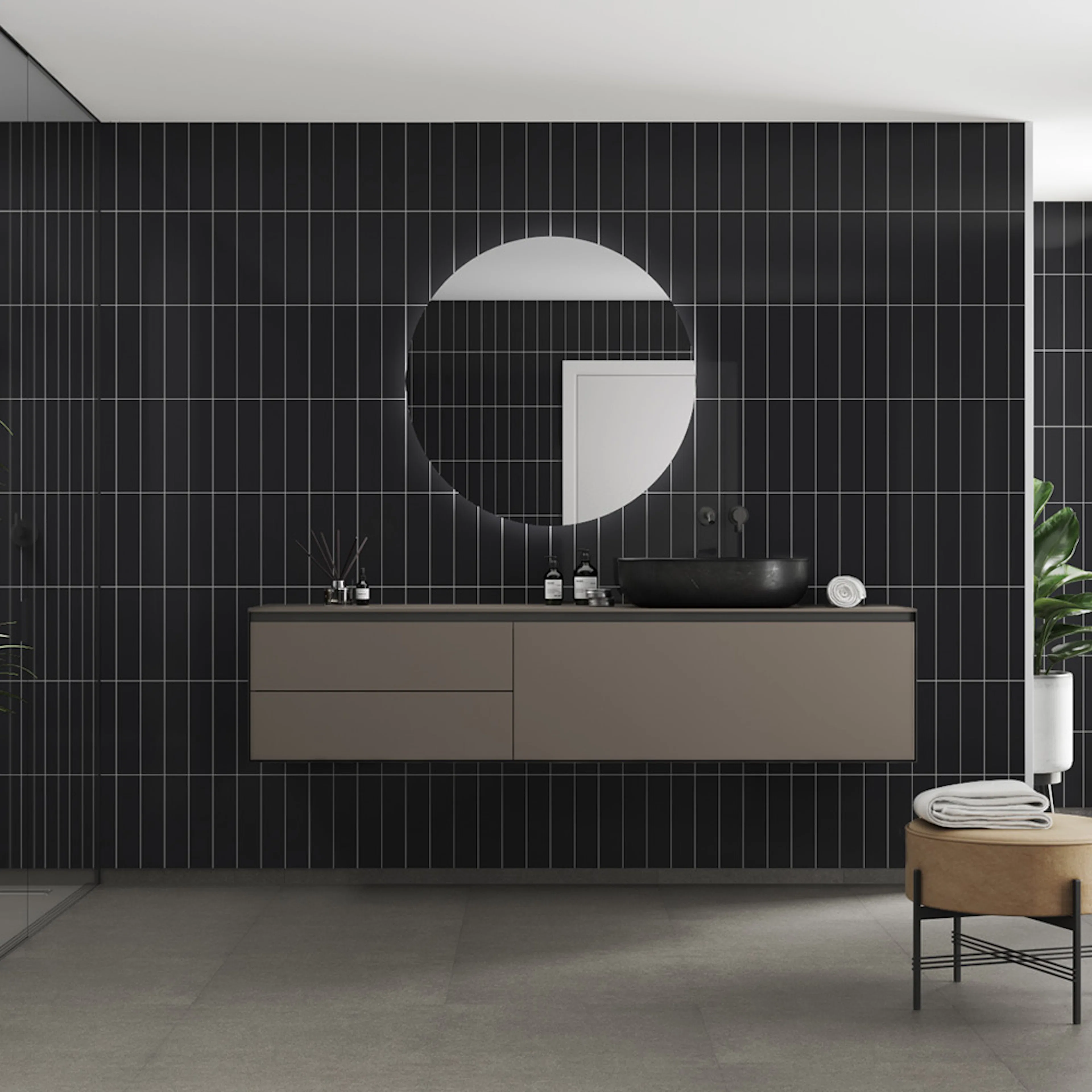 Våtrumsskiva Fibo 2124-M0830 HG Black Gloss 10x620x2400 mm