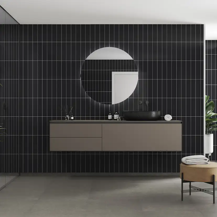 Våtrumsskiva Fibo 2124-M0830 HG Black Gloss 10x620x2400 mm