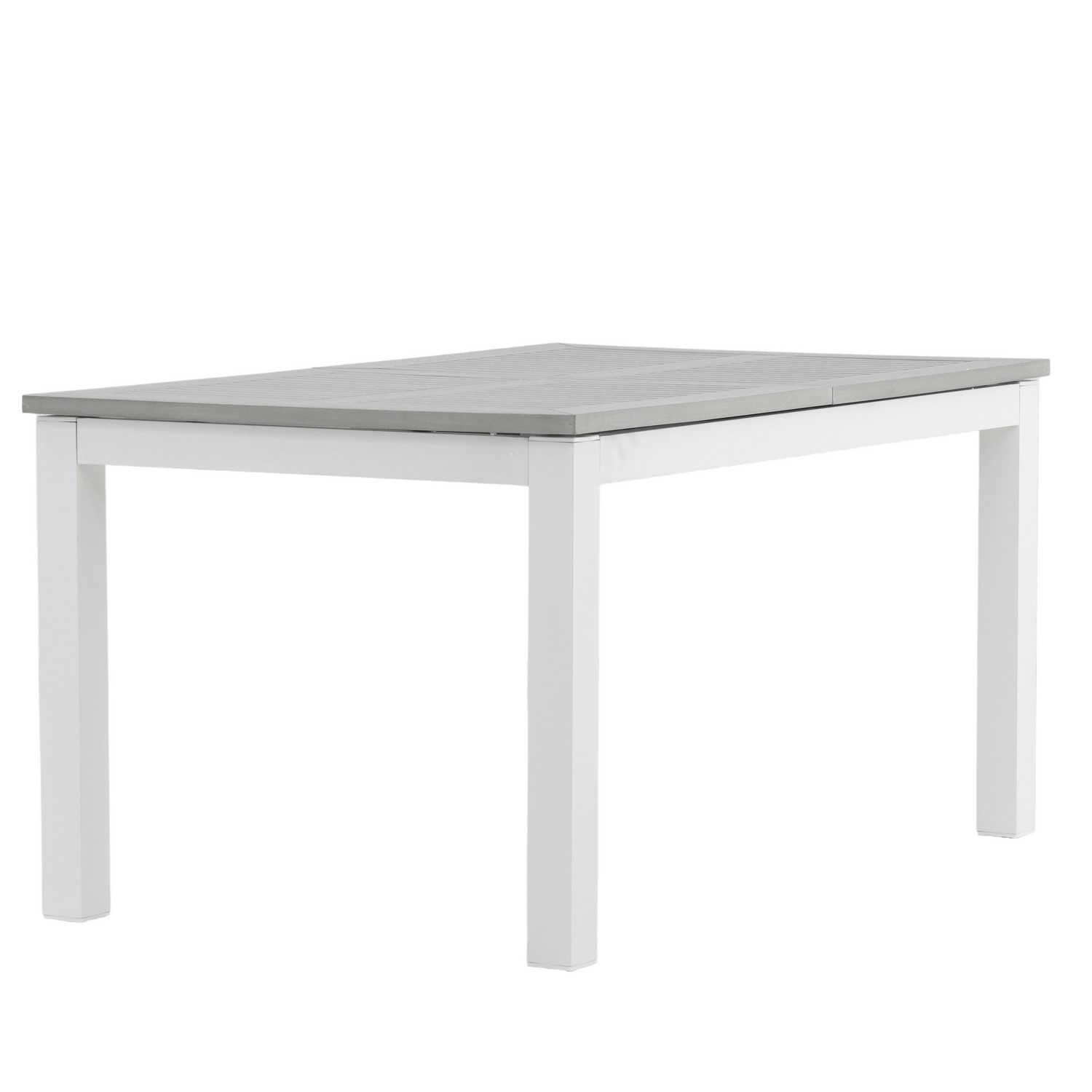 Albany Bord - Vit Alu/grå aintwood - 152/210*90 Vit/Grå