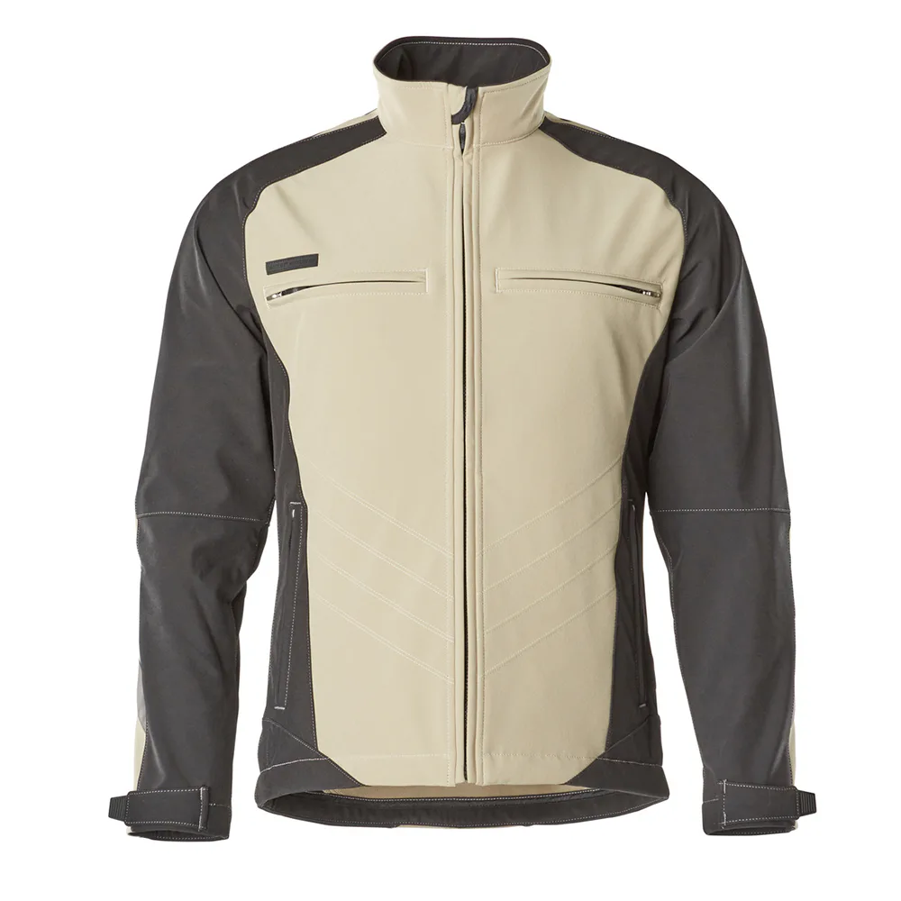 Mascot UNIQUE Softshelljacka 12002-149-5509 Storlek: 3XL, Färg: Ljus-kaki/svart