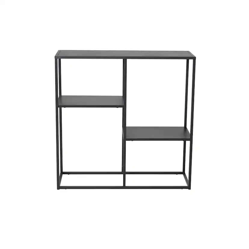 Avlastningsbord Venture Home Svart Staal med Öppet Hyllsystem i Pulverlackerat Stål
