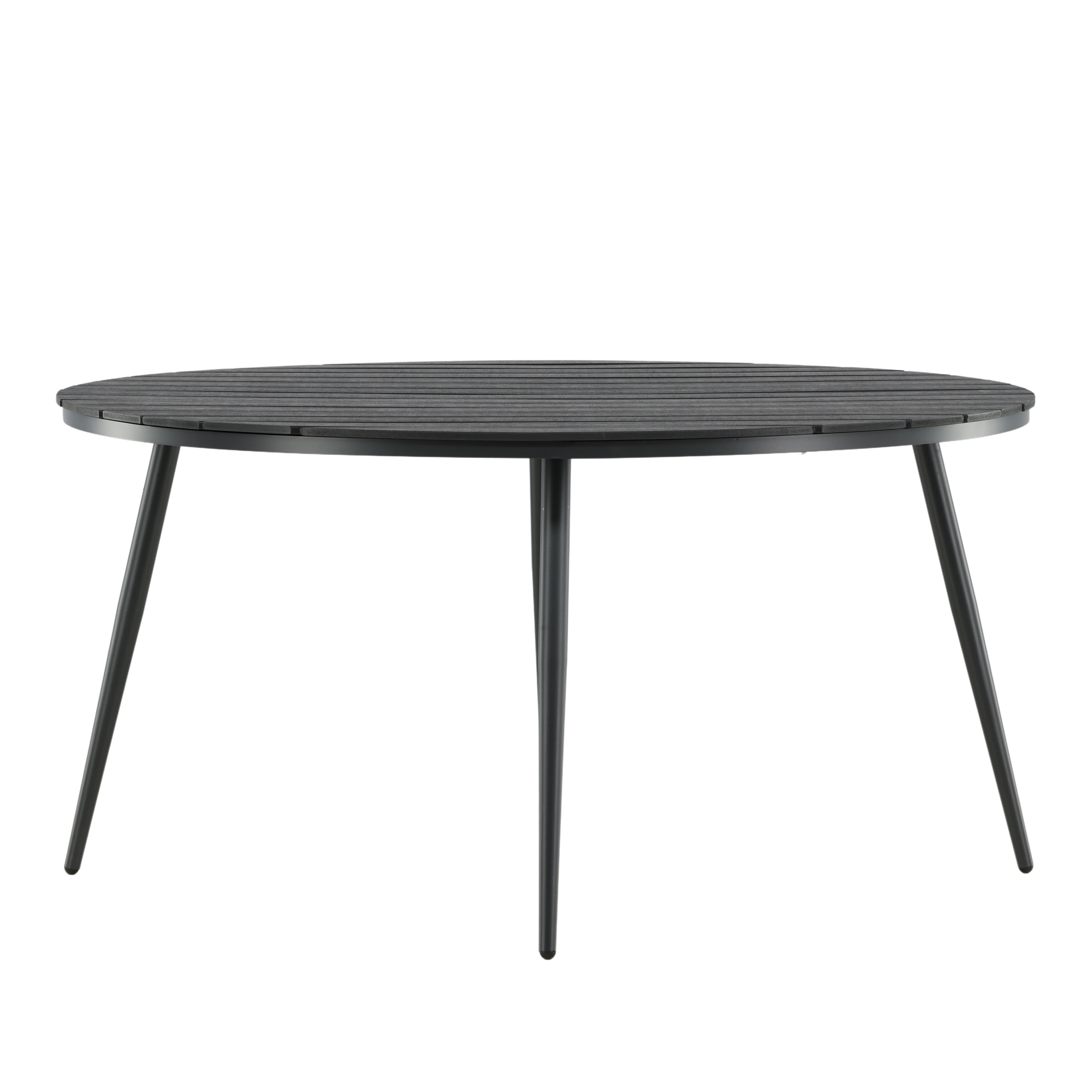 Break - Dining Table Round- Black / Black - Alu / Aintwood - Svart