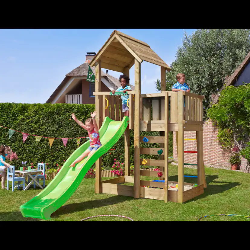 Lektorn Jungle Gym Mansion 2.1 Grön Rutschkana