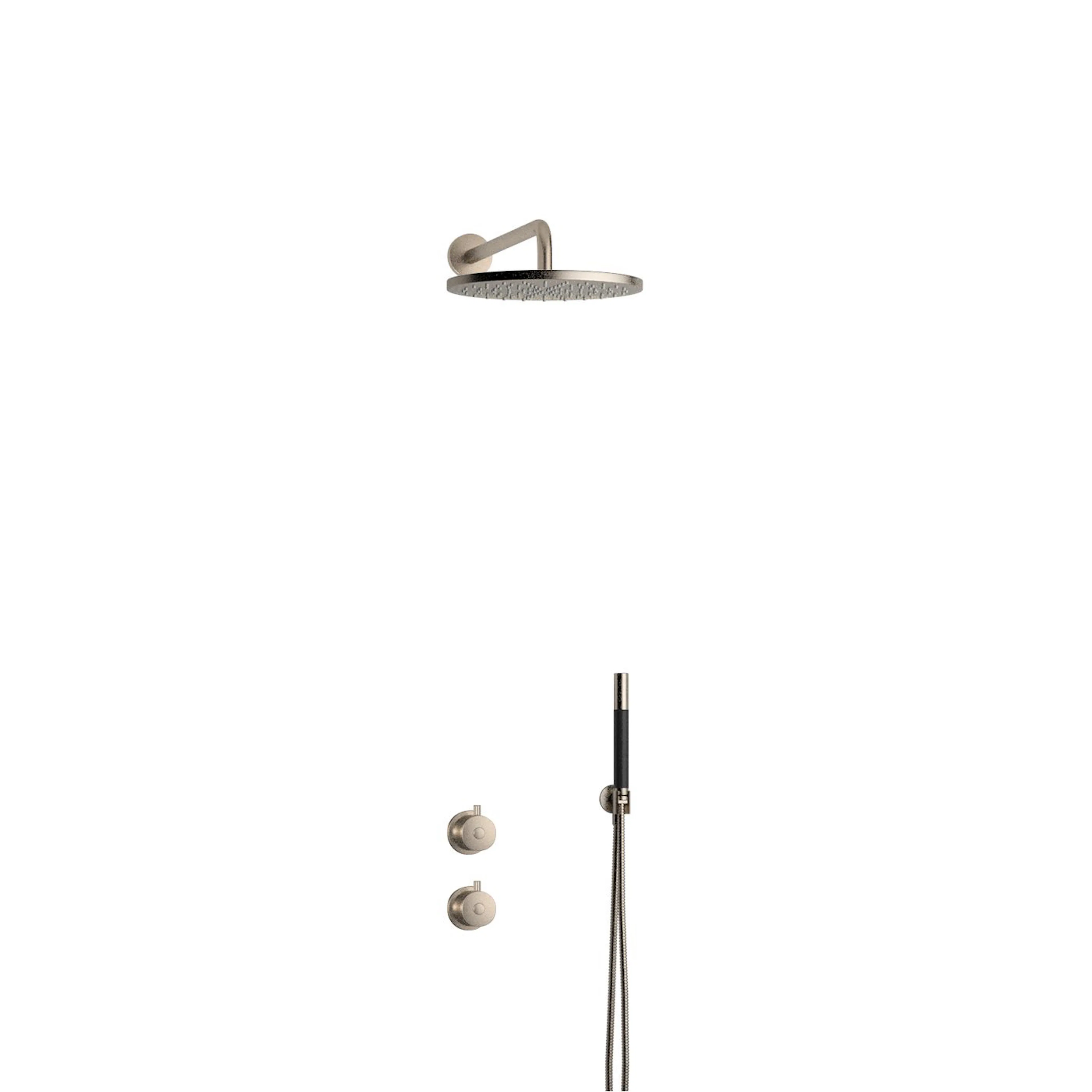 Takduschset Tapwell BOX7268 Round ED2 för Inbyggnad xBorstad Nickel