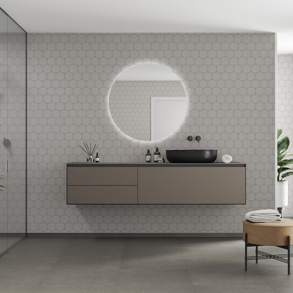 Våtrumsskiva Fibo 2490-M71 GEM Rough Cement 10x620x2400 mm