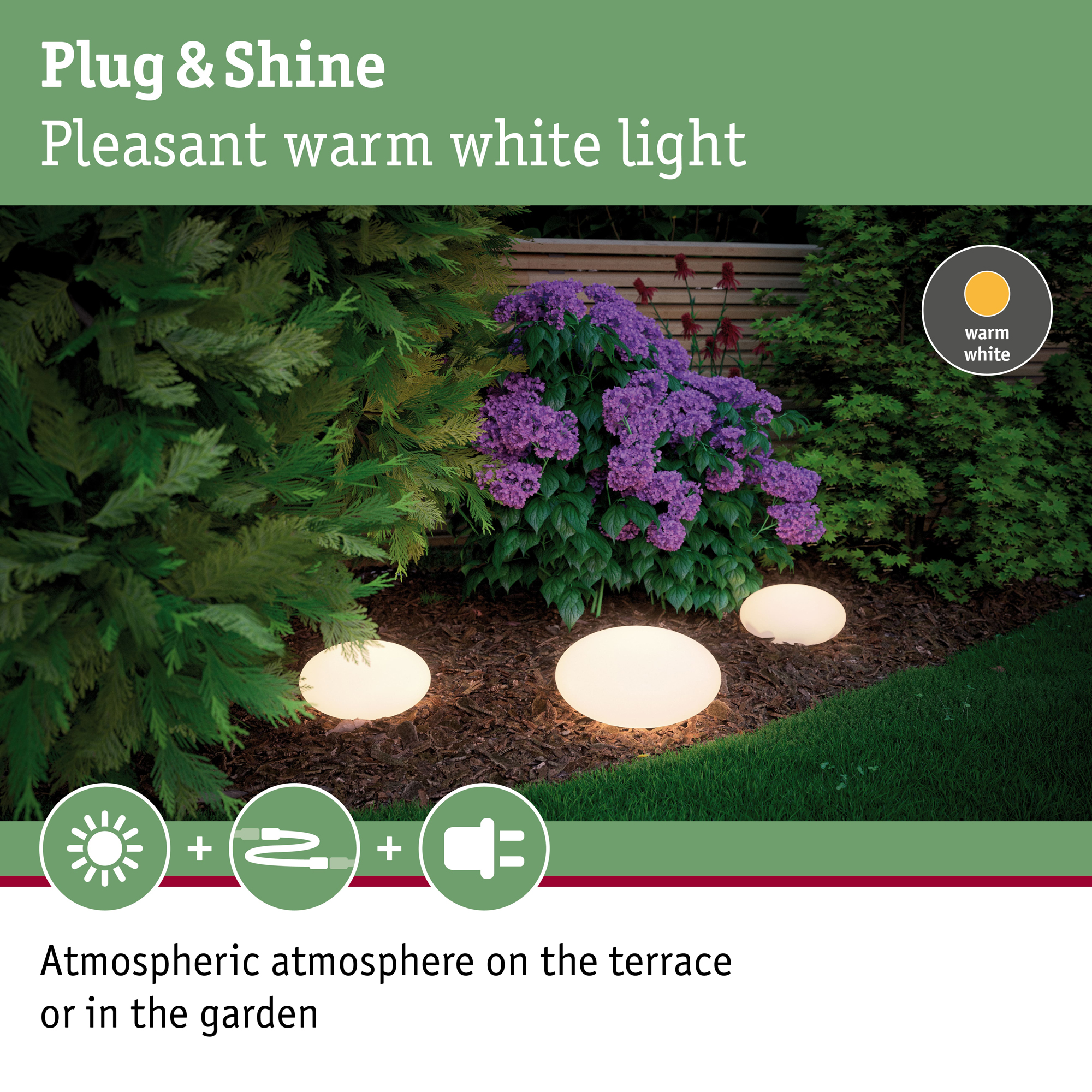 Dekorationsljus LED Paulmann Stone Plug & Shine IP67 24V
