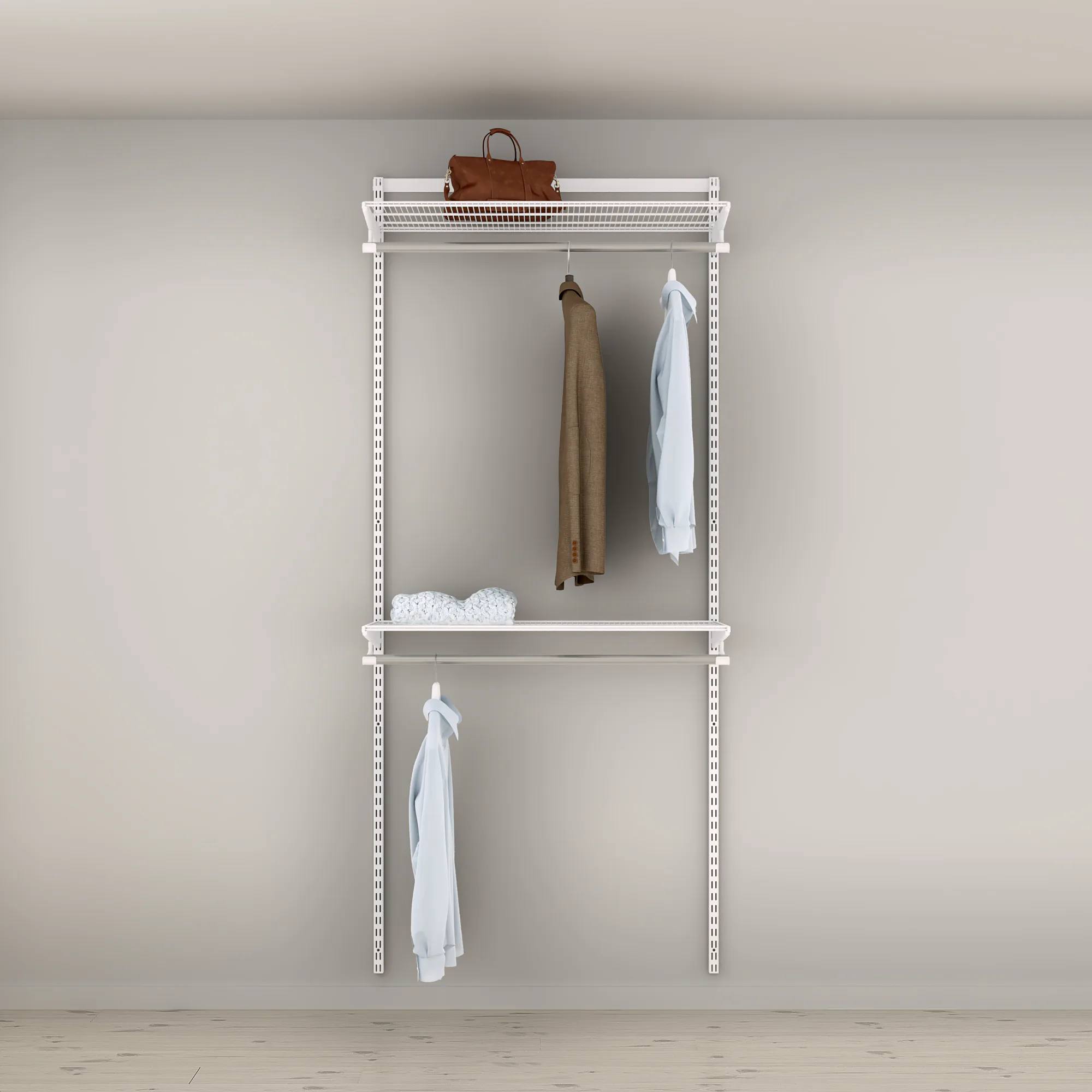 Garderobslösning Elfa Ready Solution Classic 3 94 cm Vit