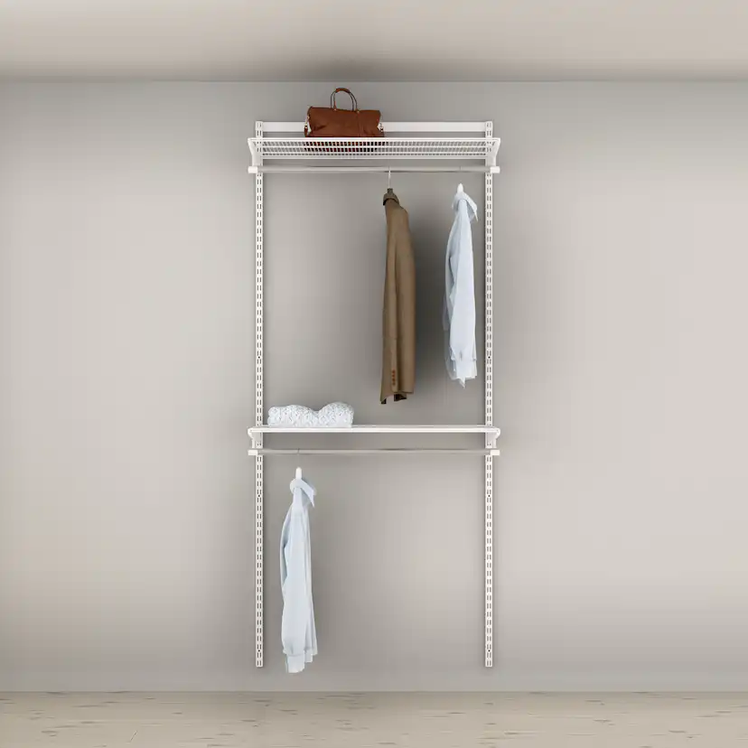 Garderobslösning Elfa Ready Solution Classic 3 94 cm Vit