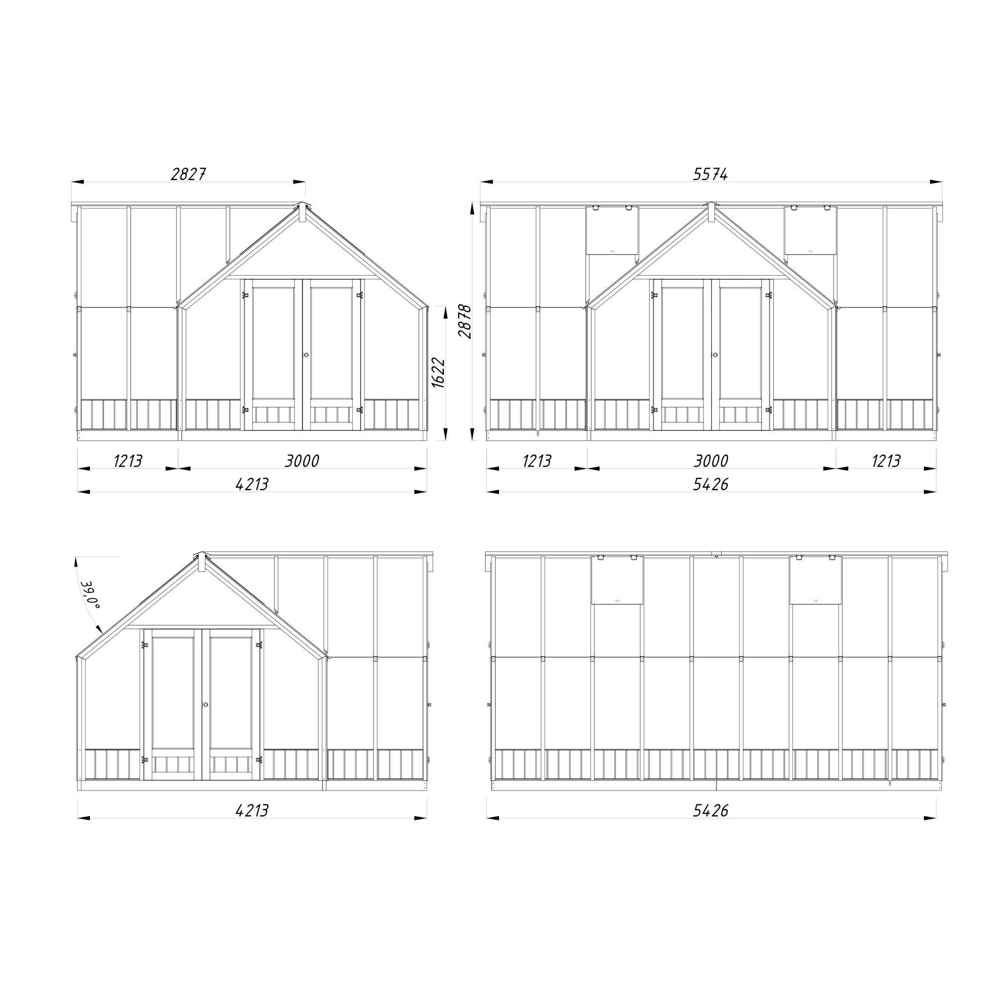 Växthus Palmako Emilia 19,9 m2