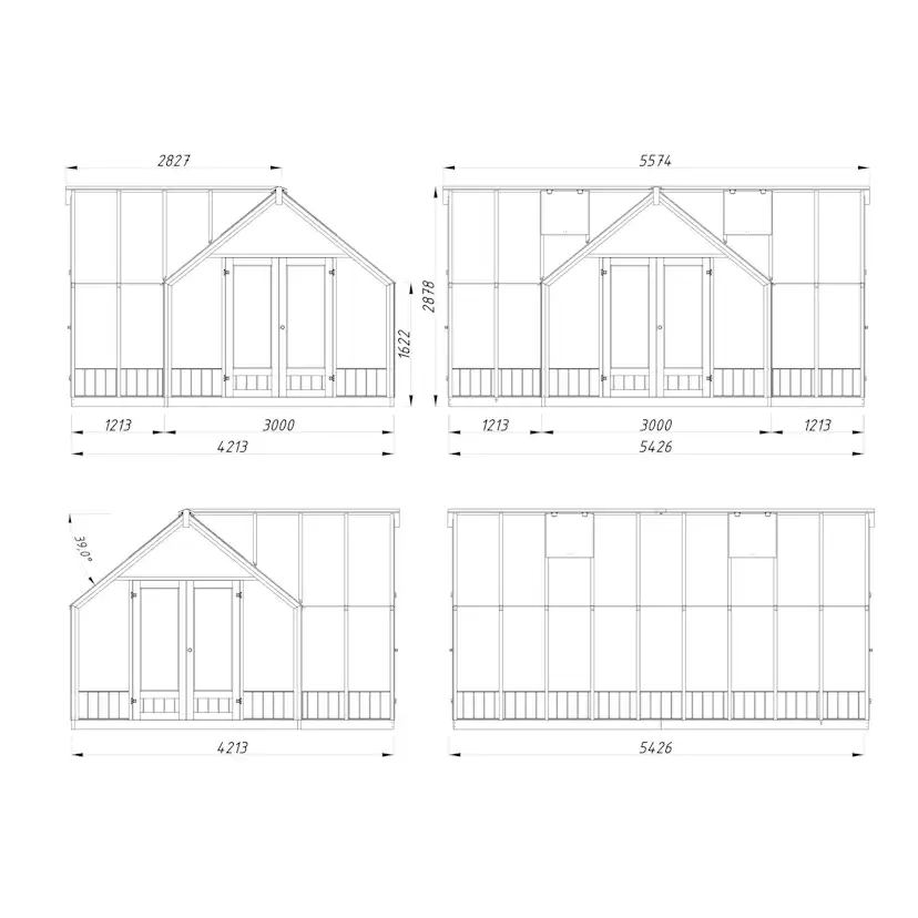 Växthus Palmako Emilia 19,9 m2
