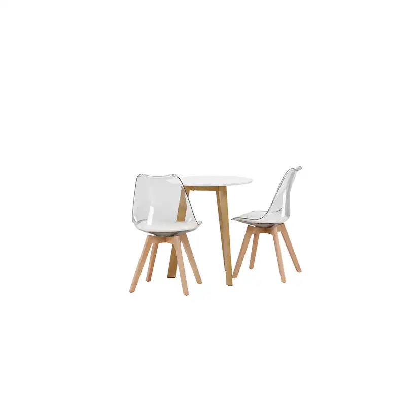 Matgrupp Venture Home Leonora Ø65 cm med 2 st Edvin stolar