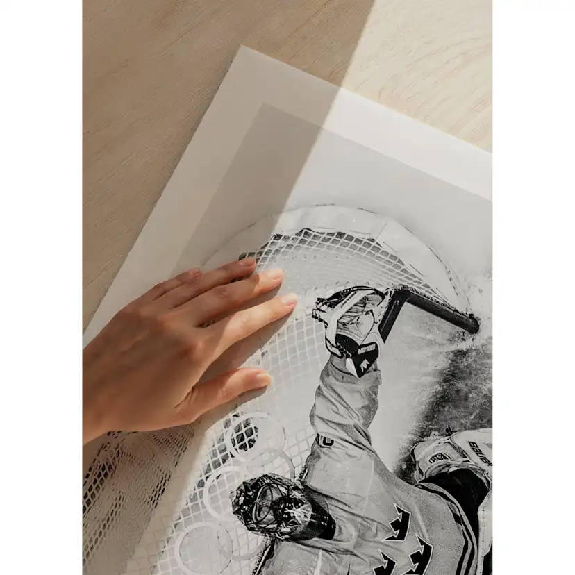 Poster Gallerix Henrik Lundqvist OS Sotji 2014 B&W No1