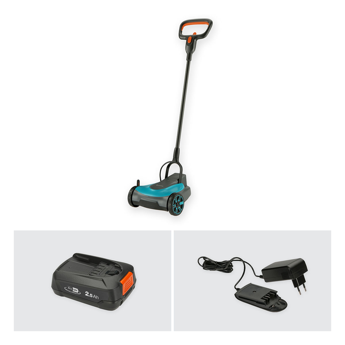 Gräsklippare Gardena HandyMower 22/18V P4A Komplett (2,5Ah batteri + standardladdare)
