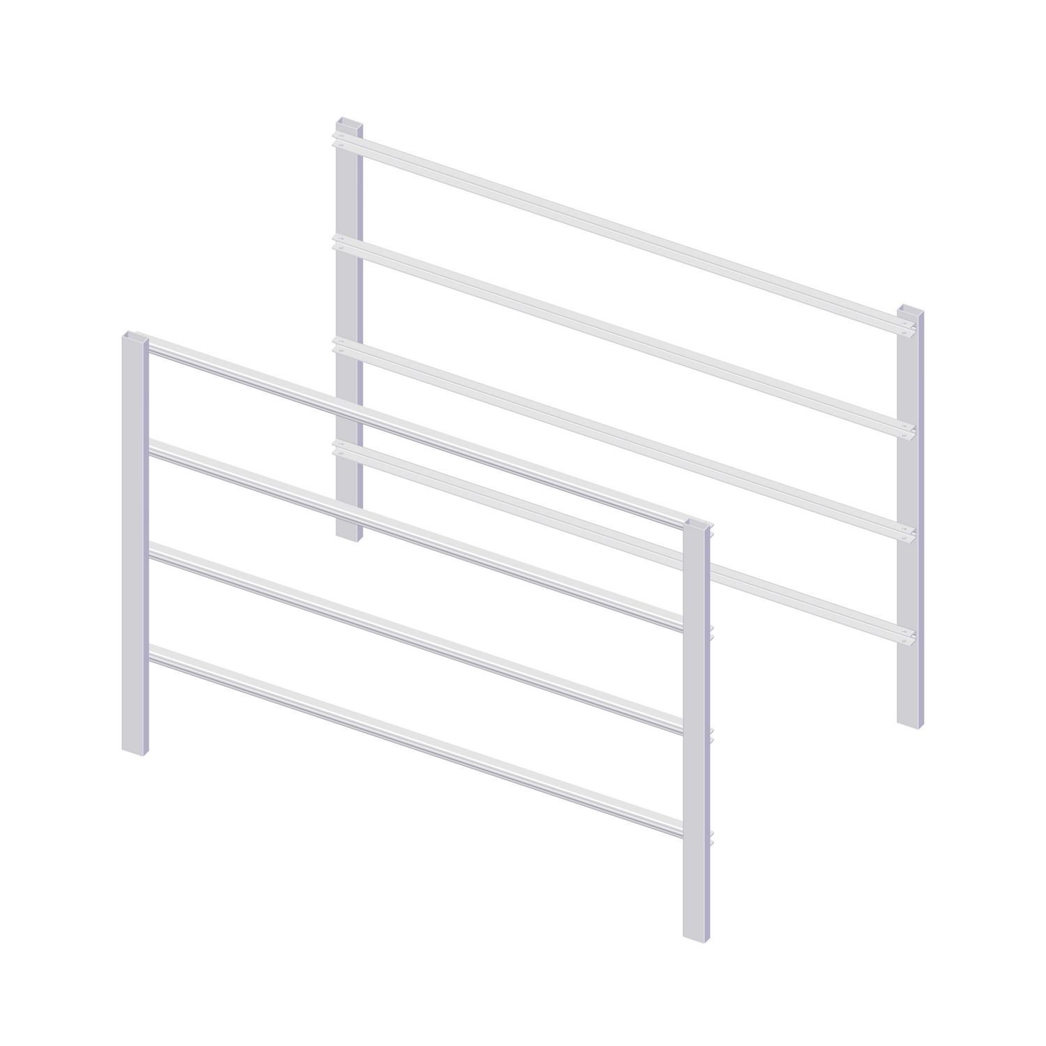 Stativgavelpar vit 4-skenig Vit, 405 mm, 4-Skenig