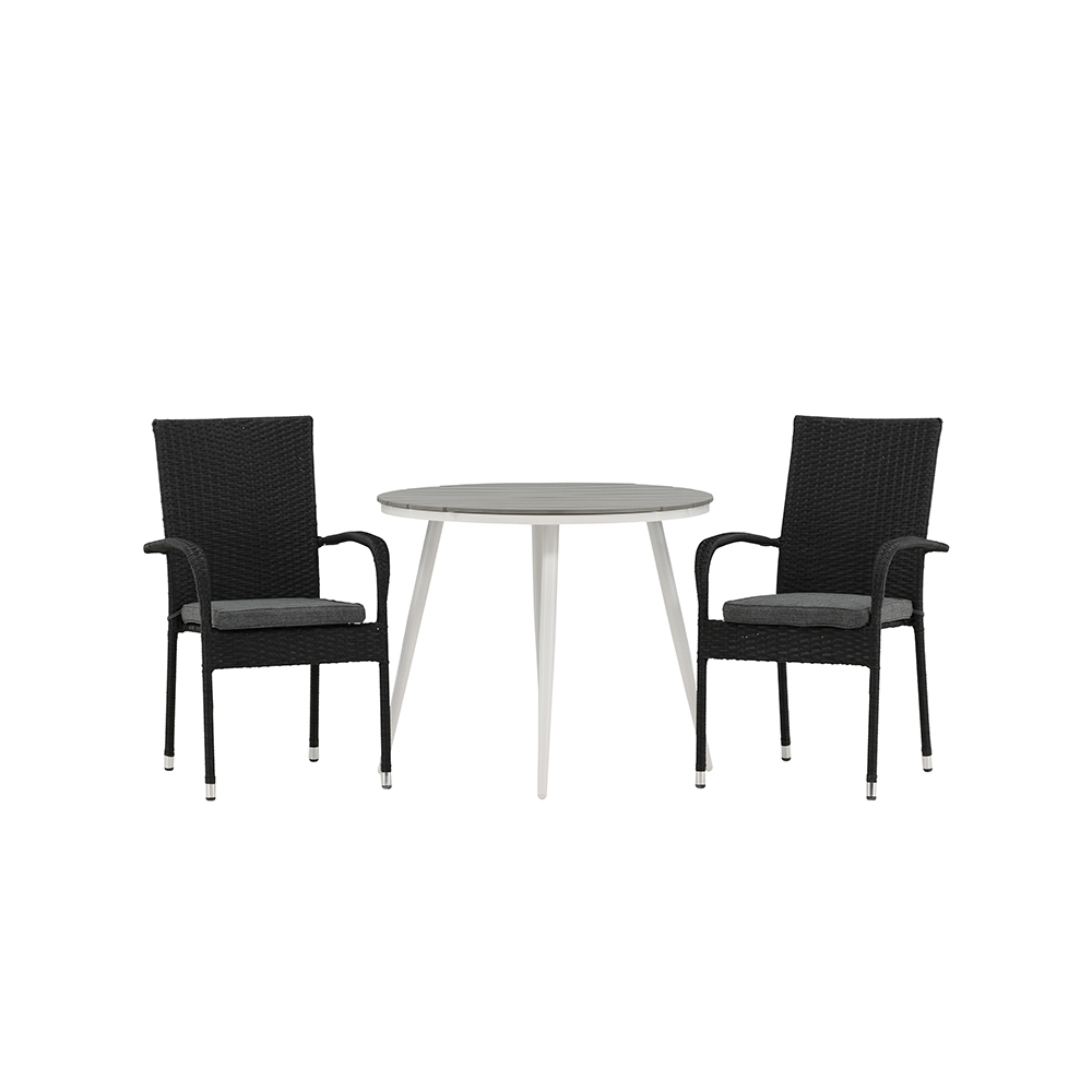Cafégrupp Venture Home Break Ø90 cm med 2 Anna Stolar