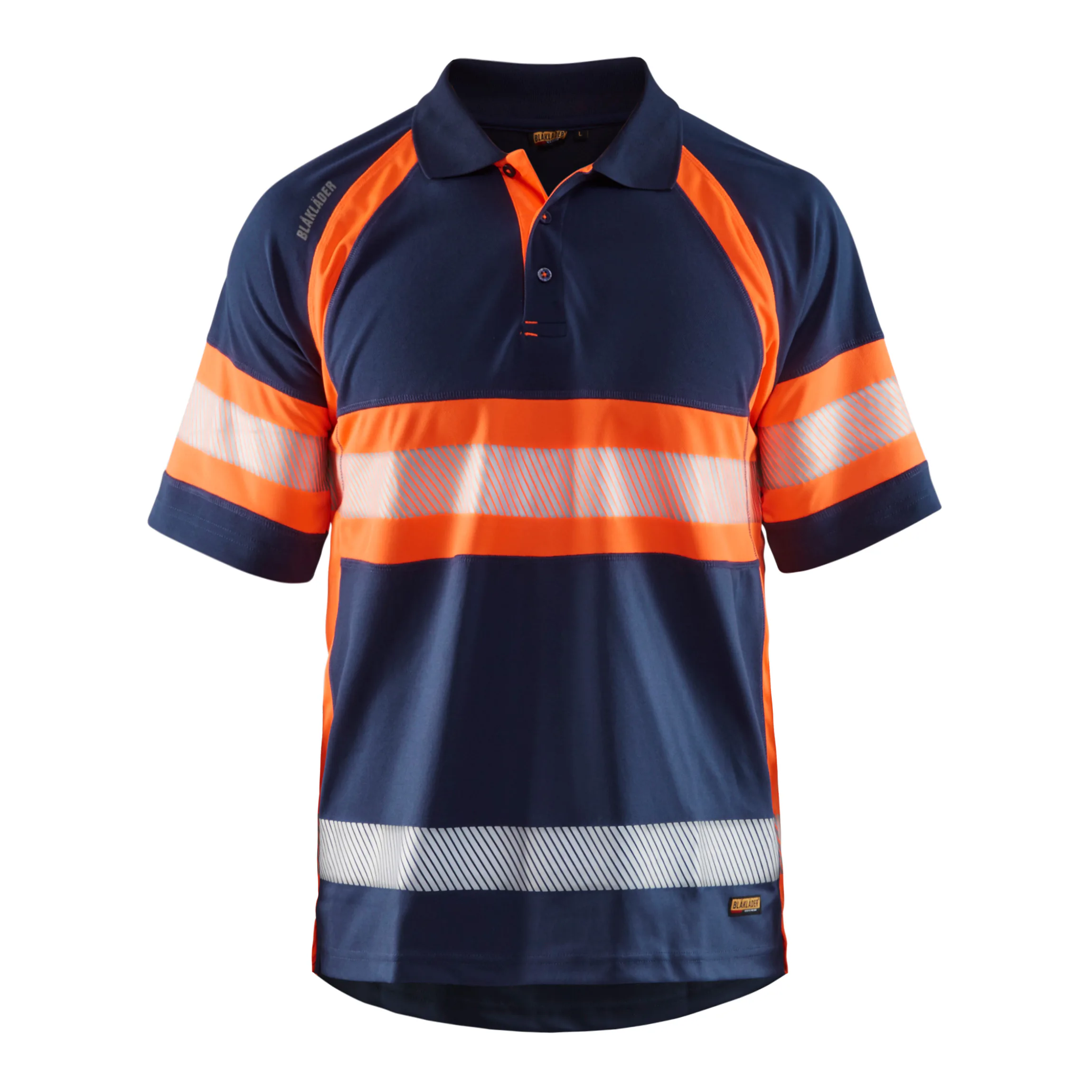 Marinblå/Varselorange