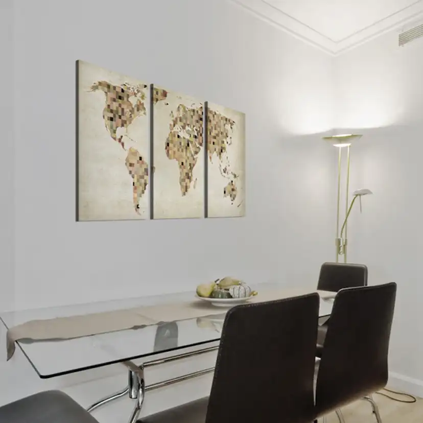 Tavla Arkiio Världskartan Rutor