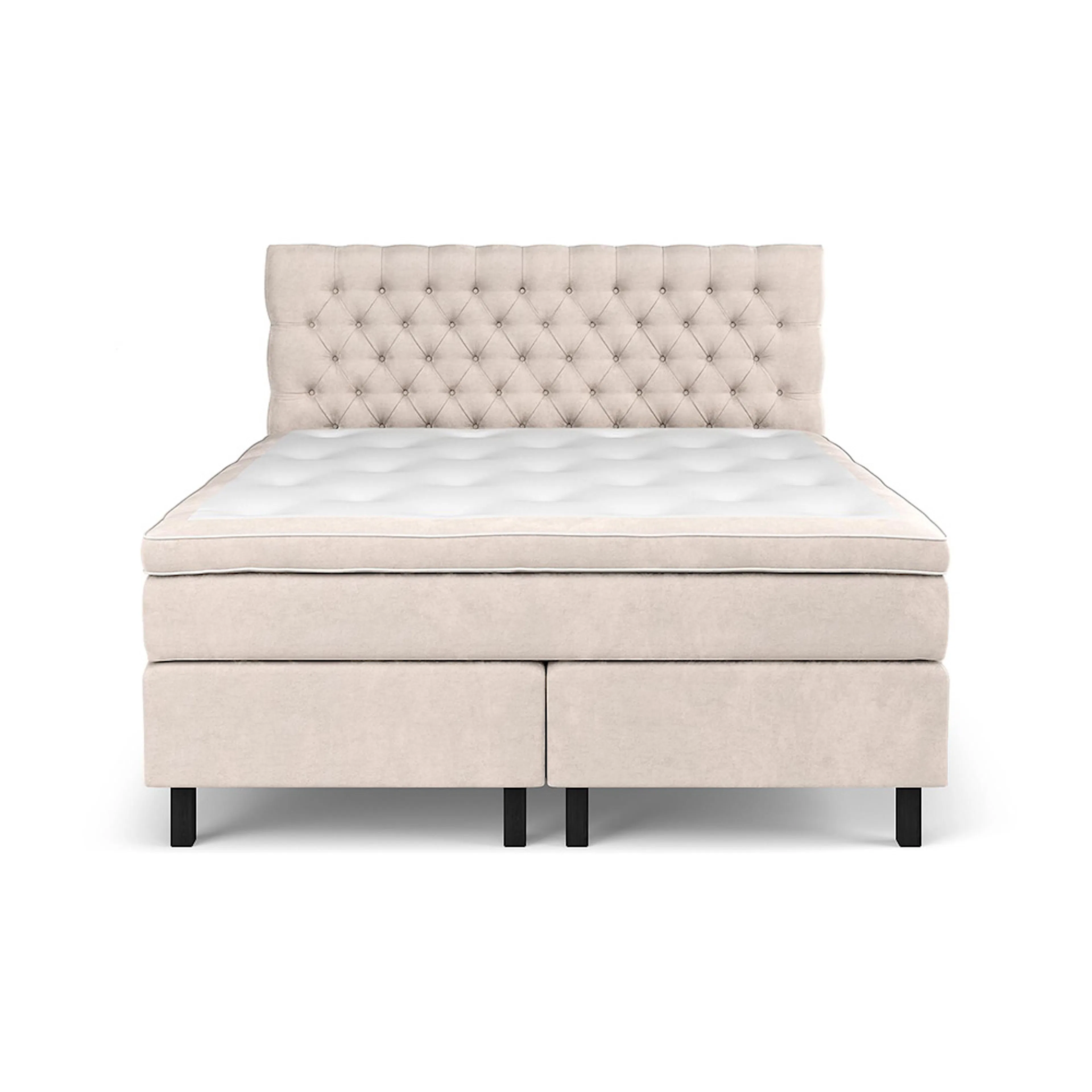 Celine Sängpaket 180x200cm 180x200, Beige, Medium/Fast, Svarta träben