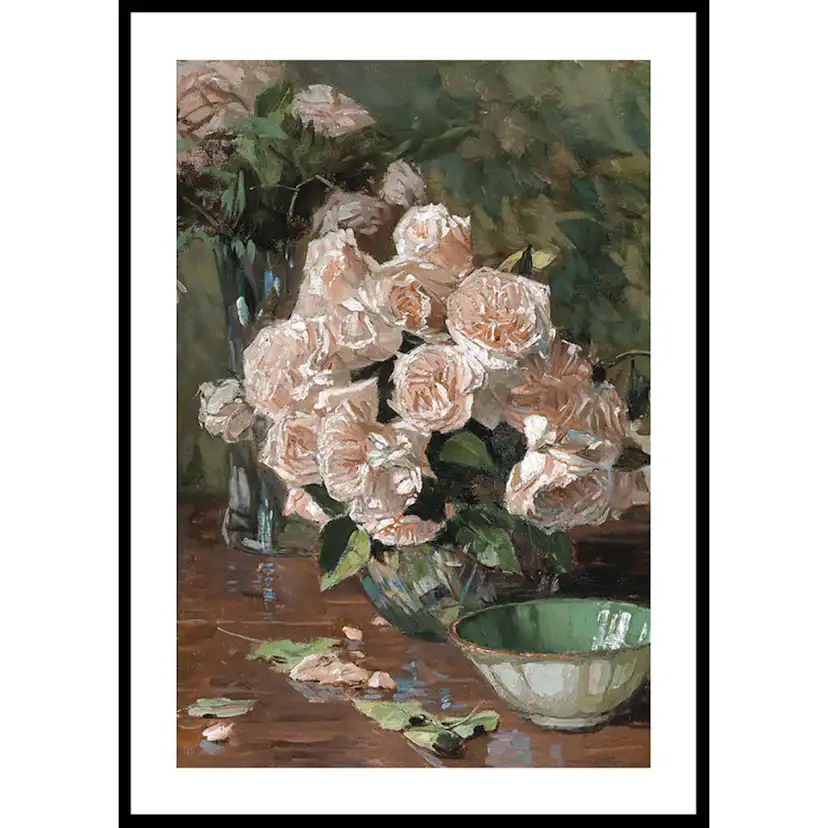 Poster Gallerix White Roses II By Carl Moll