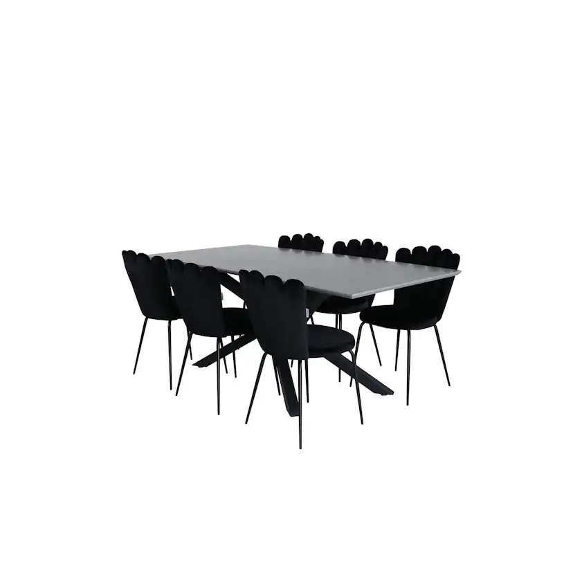 Matgrupp Venture Home Piata med 6 Limhamn Light Stolar