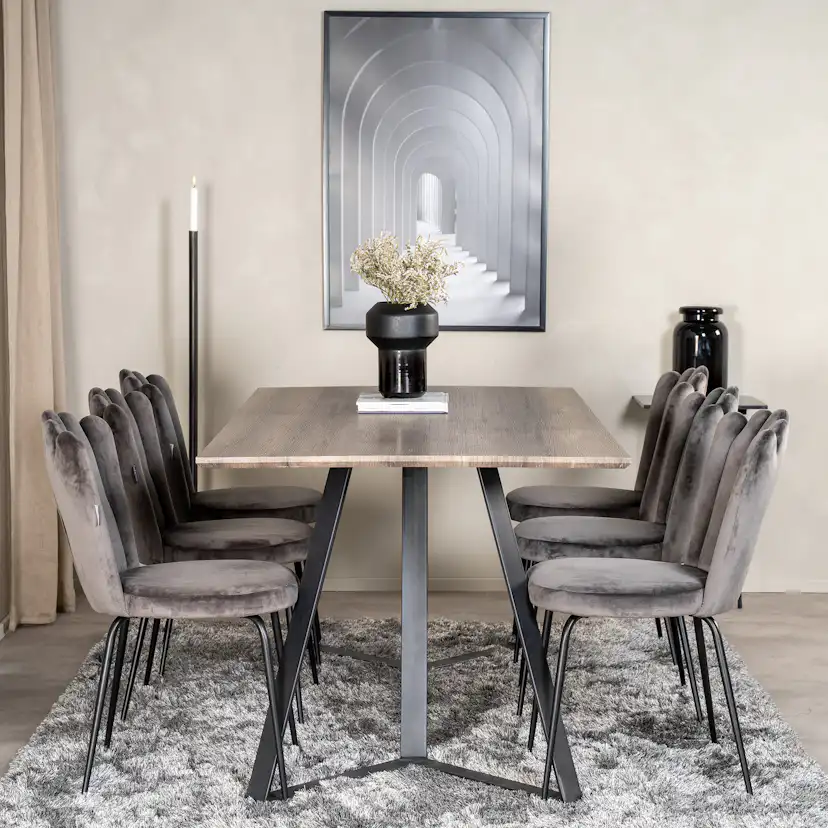 Matgrupp furniture/fashion Madde med 6 Limhamn Light Stolar