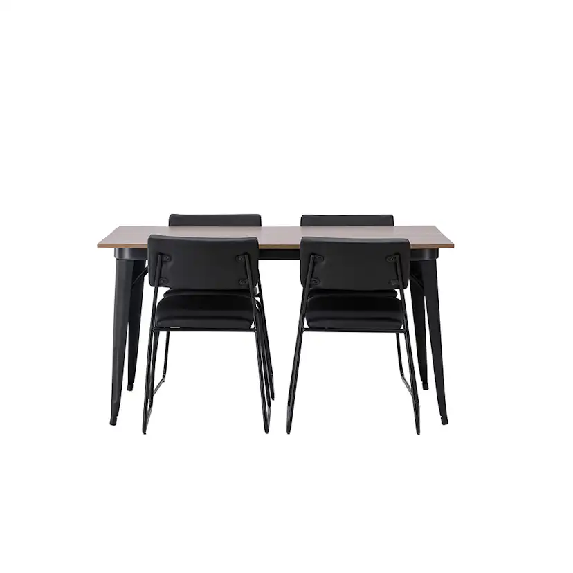 Matgrupp Venture Home Tempe 140 cm med 4 Kenth Stolar