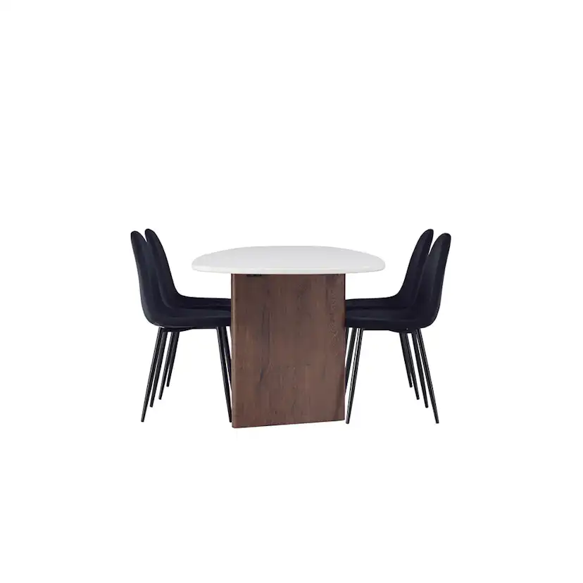 Matgrupp Venture Home Grönvik med 4 Polar Stolar