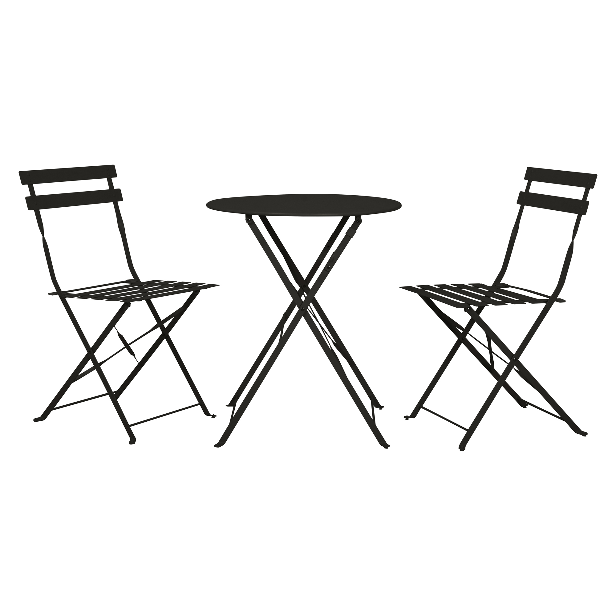 Caféset Outfit Sam 2st Fällbara Stolar med Bord Ø60 cm
