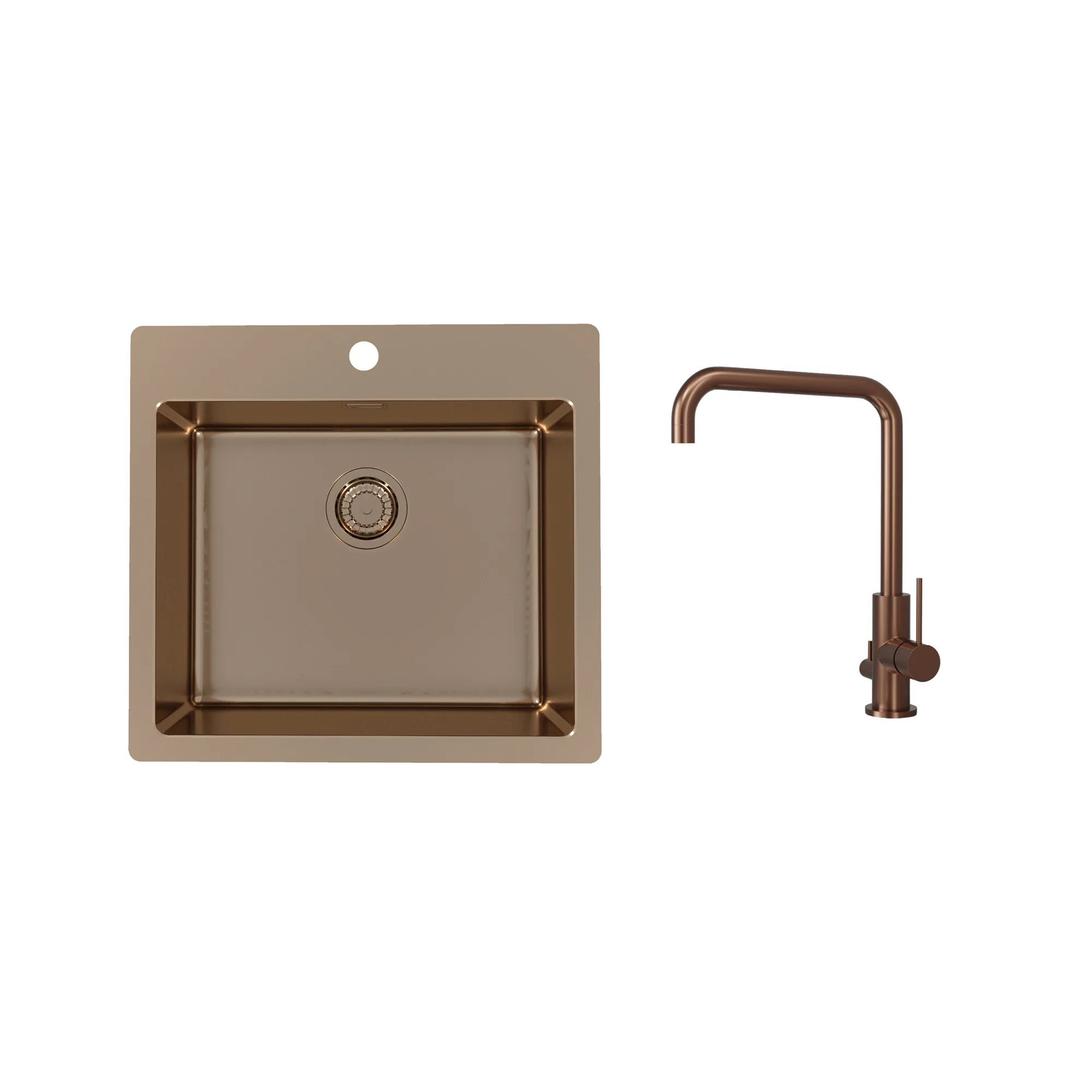 Diskho Stala Monarch-T50 med Köksblandare Scandtap Steel Mood D