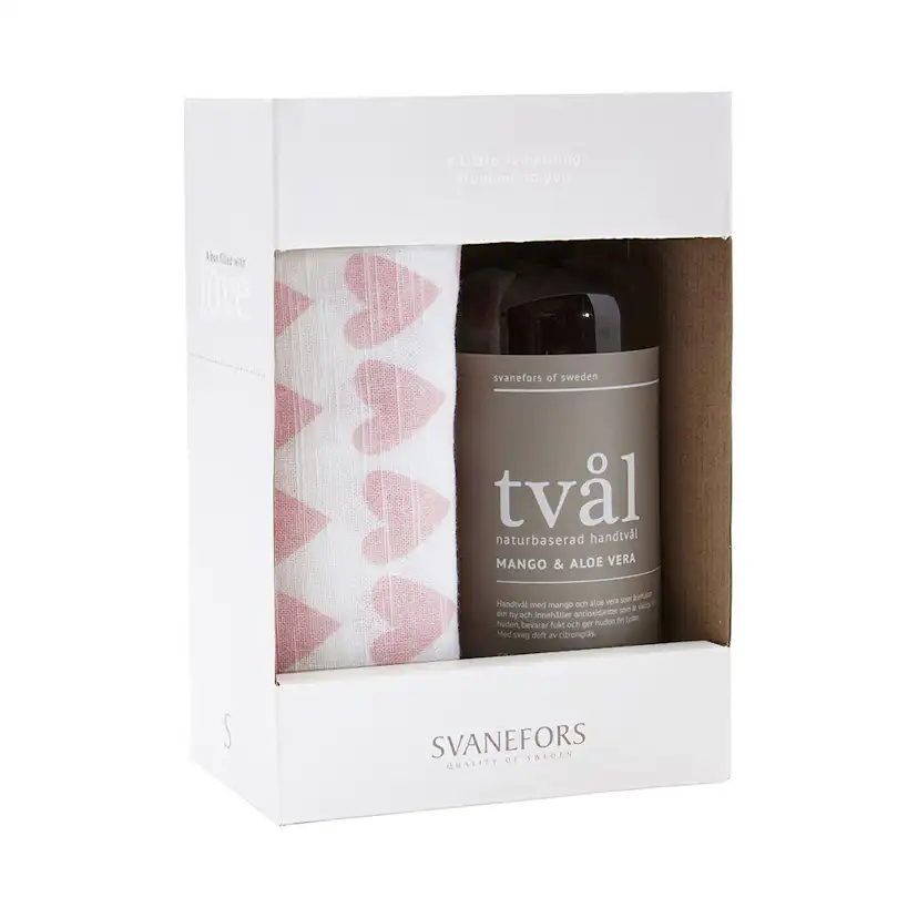 Presentförpackning Svanefors Handtvål & kökshandduk Jadore