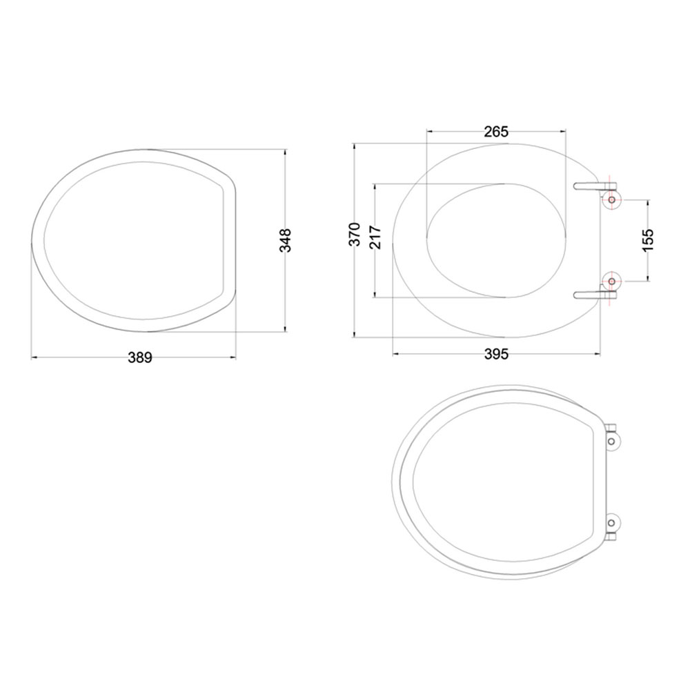 Toalettstol Burlington P5 Standard 440 mm med Mjukstängande Sits