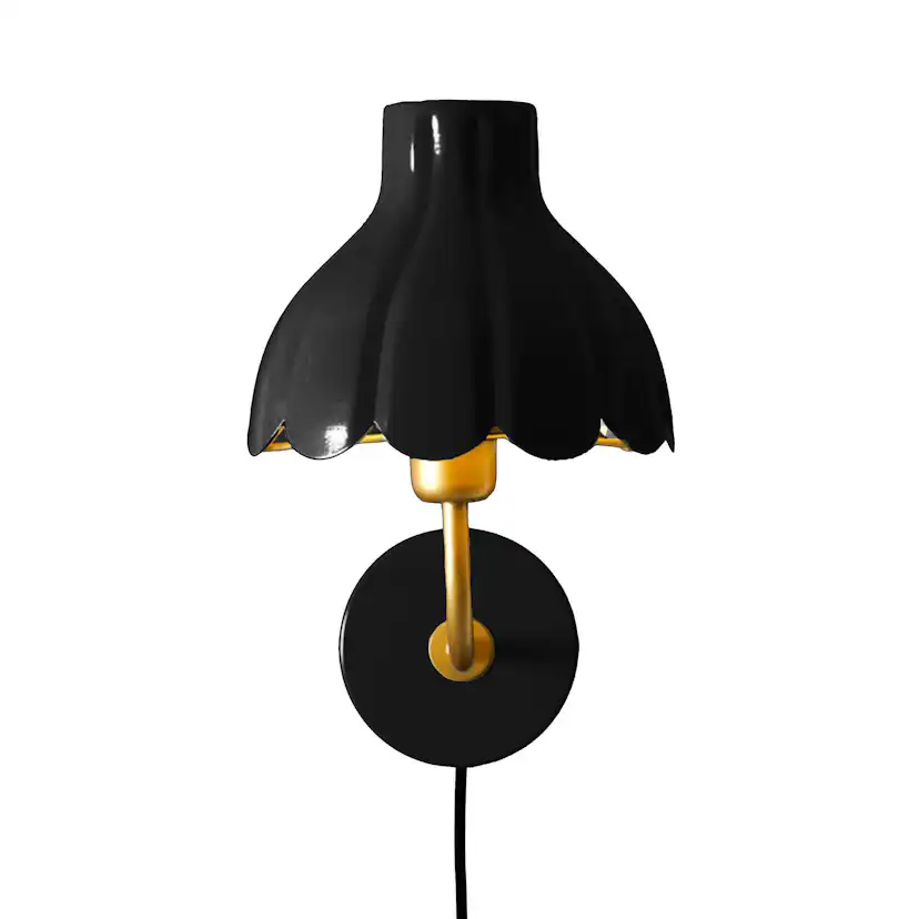 Vägglampa PR Home Wells Sänglampa med Handgjord Lampskärm