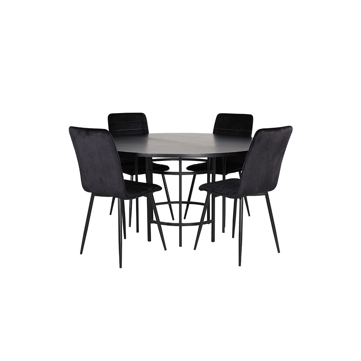 Copenhagen - Dining Table round - Black / Black+Windu Lyx Ch Svart