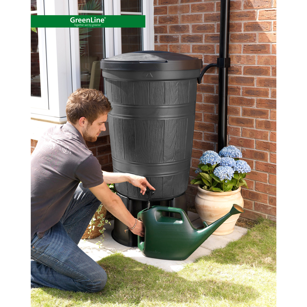 Regntunna Greenline 200 l grå