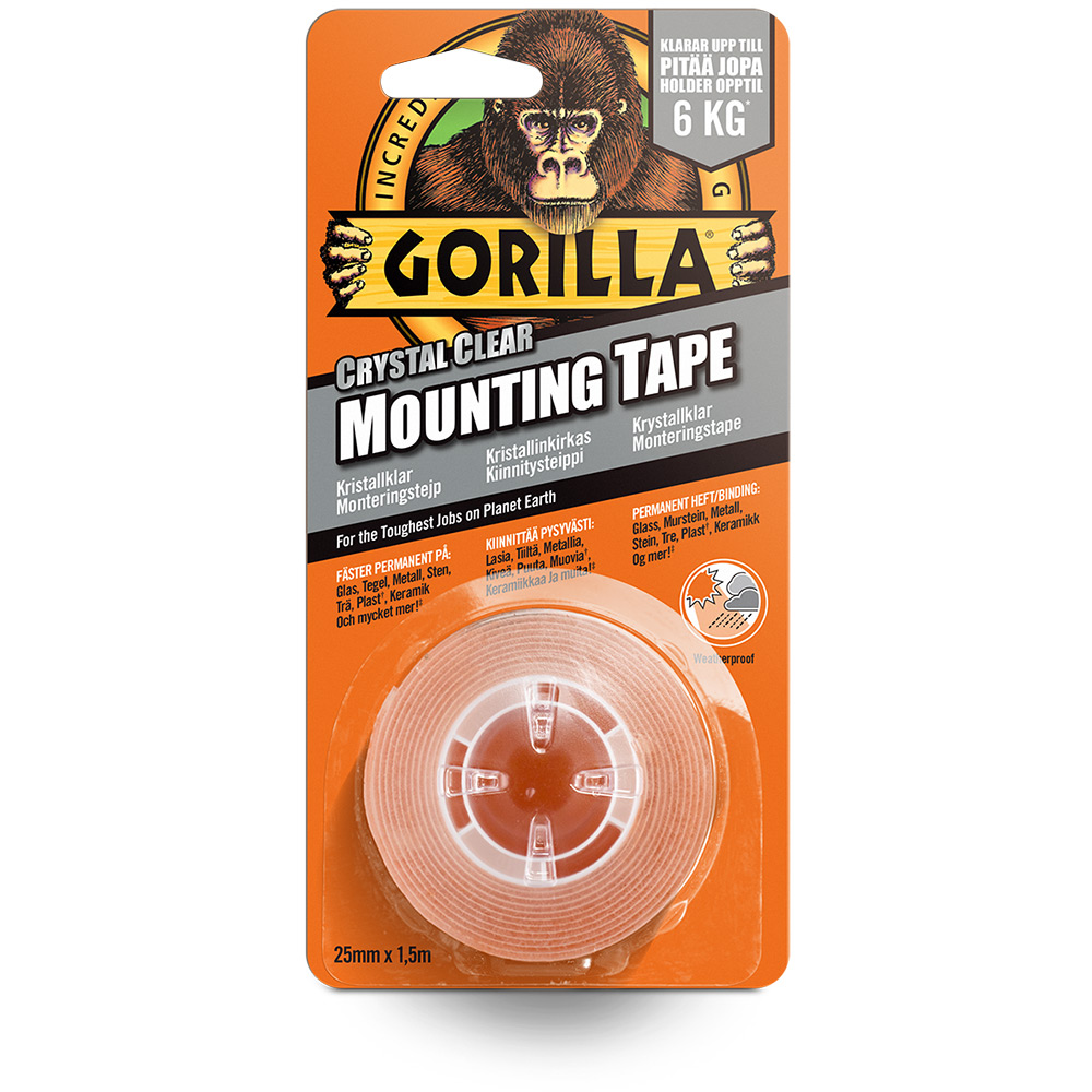Tejp Gorilla Monteringstejp 1,52mx25,4mm