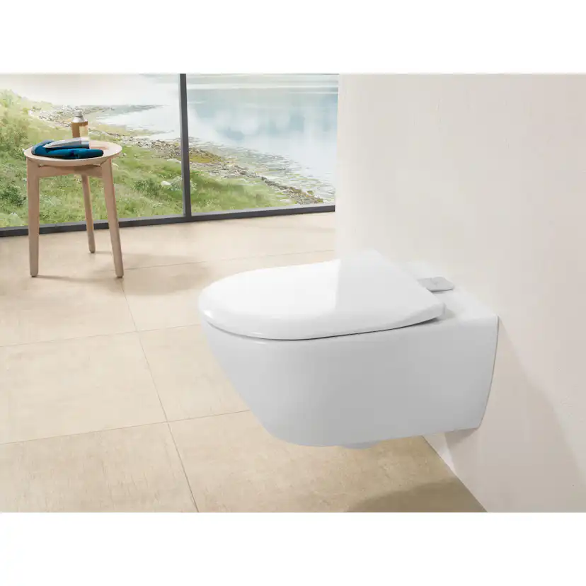 Vägghängd Toalettstol Villeroy & Boch Subway 2.0 med Integrerad Spolknapp