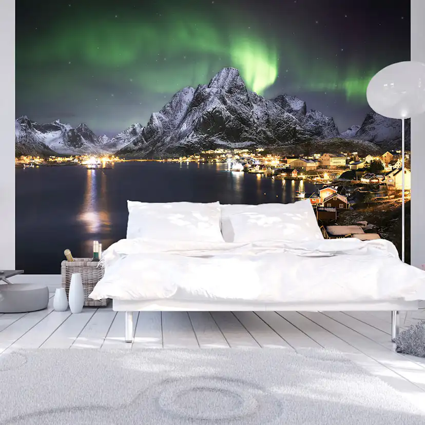 Fototapet Arkiio Självhäftande Aurora Borealis