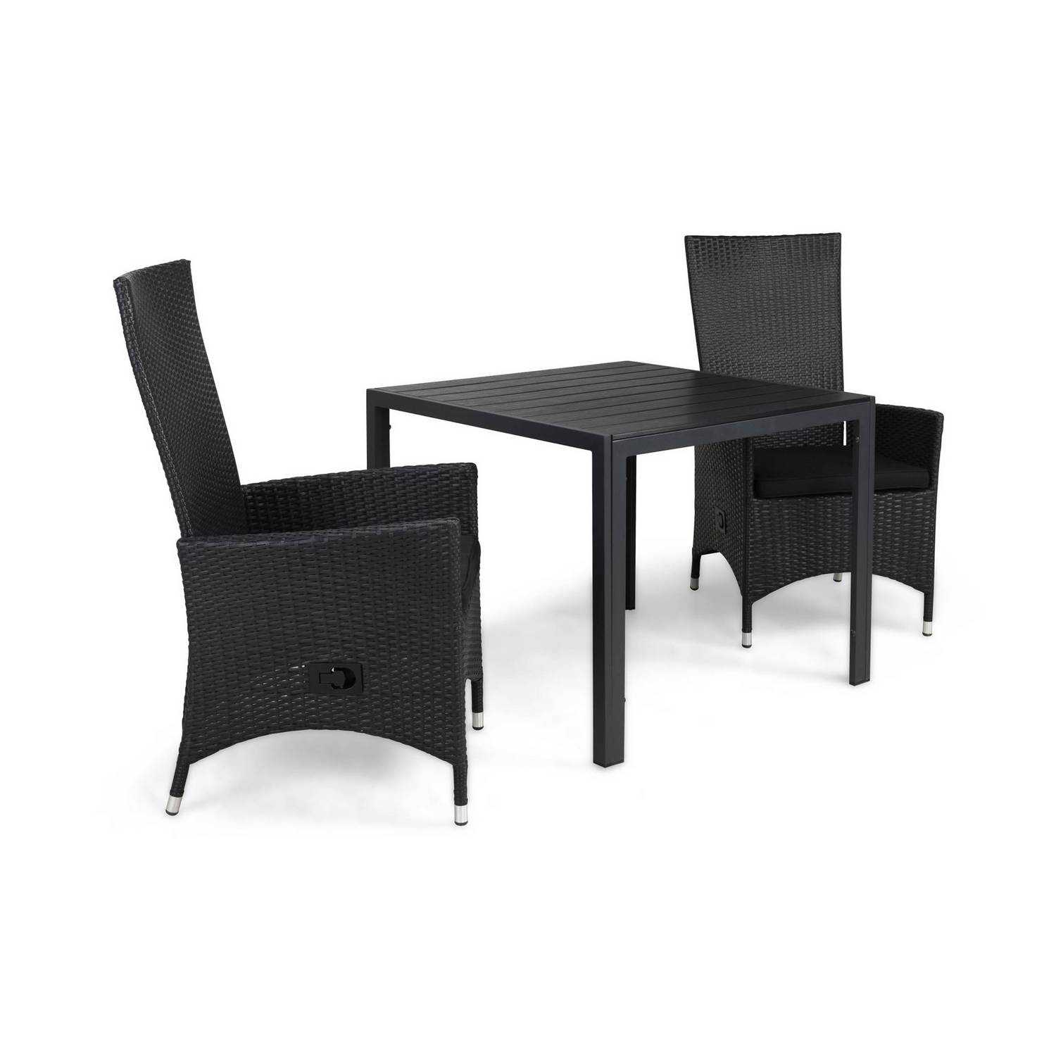 Matgrupp Comfort Garden Tunis Matgrupp Utomhus 90 med 2 Jenny Ställbar Fåtölj m Dyna