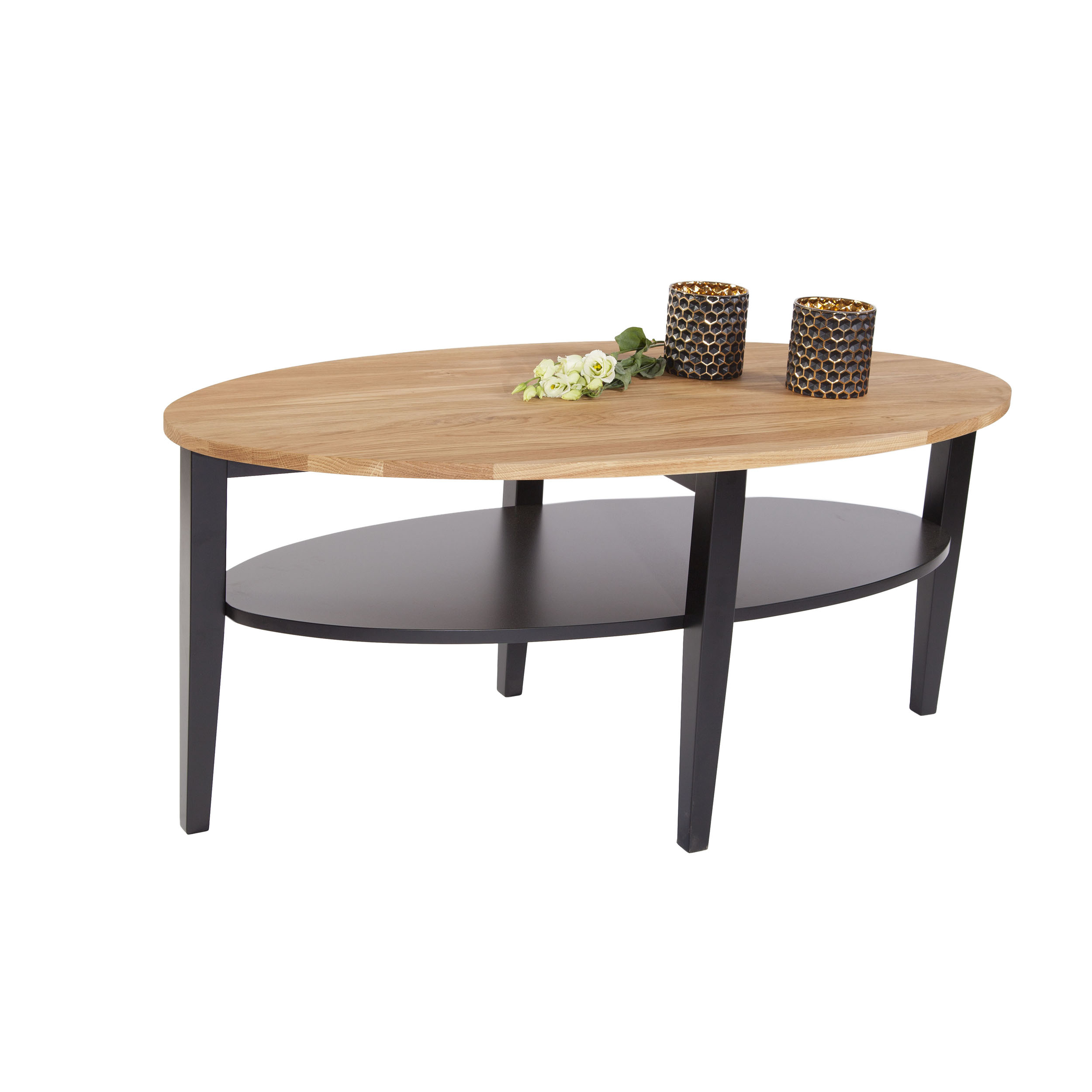 Soffbord Stenexpo Baltimore Ovalt Vardagsrumsbord Mörk Ek 120cm