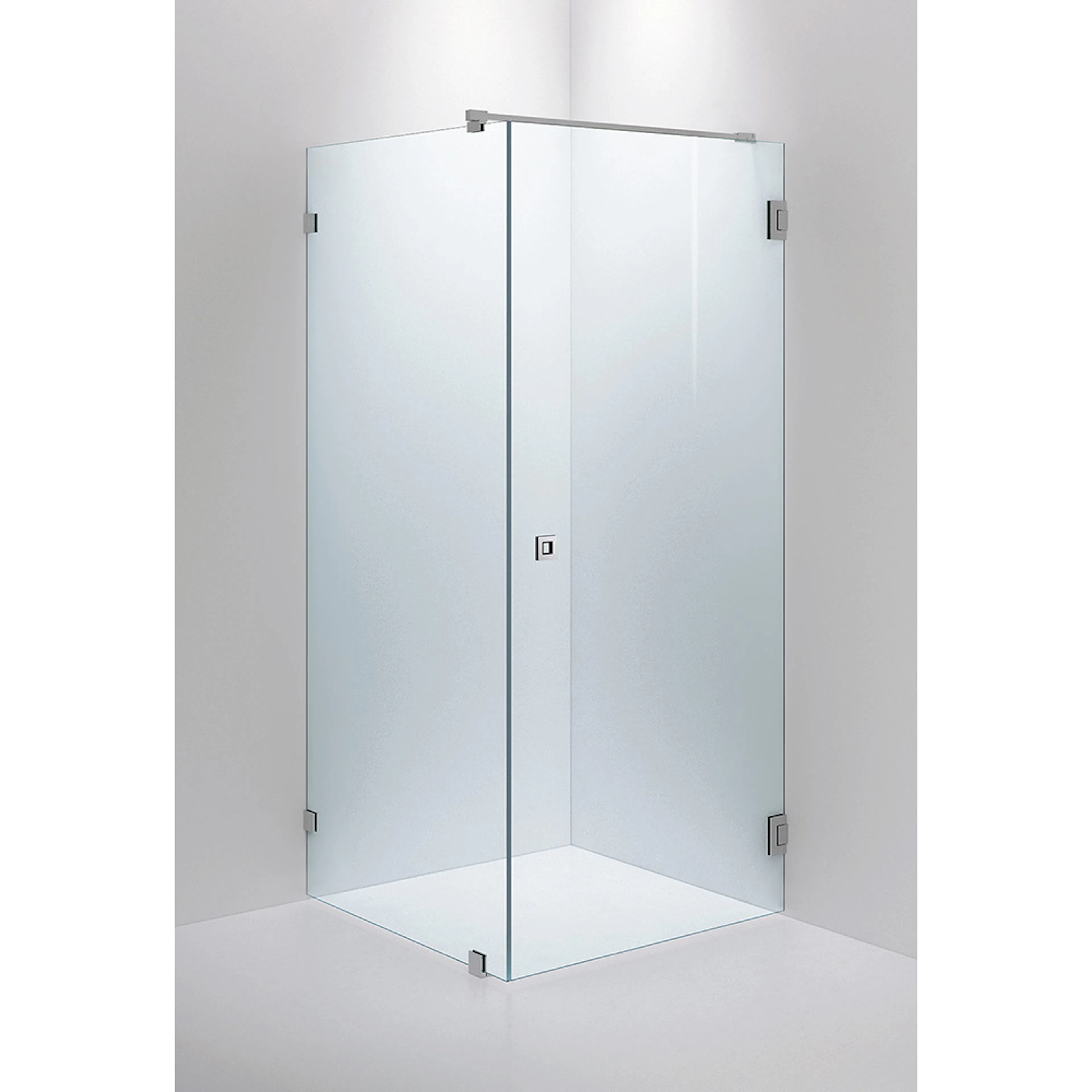 INR ARC 13 Klarglas Blank krom 900x900 Grepp Kvadrat Blank k 900x900 mm, Blank krom