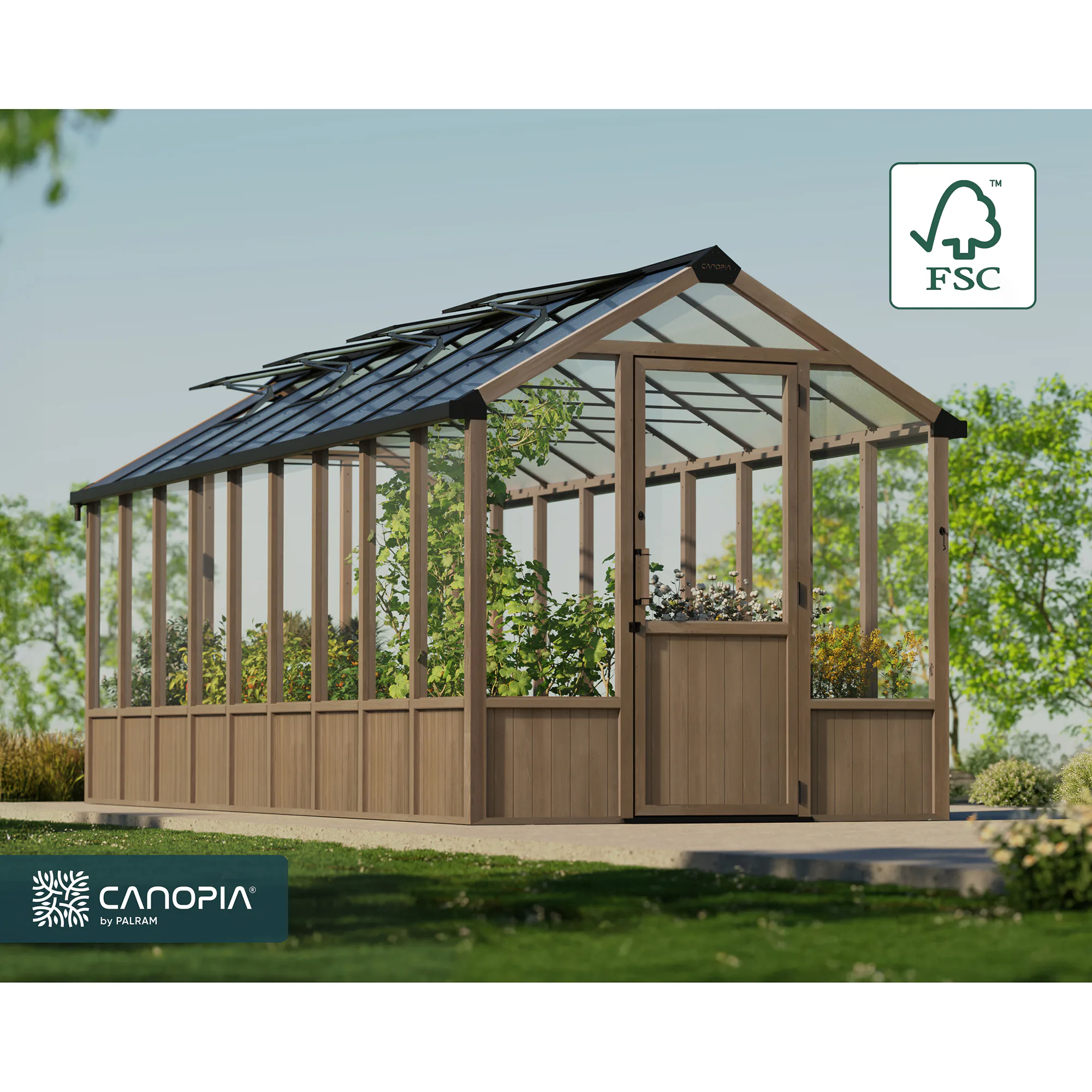 Canopia Natura - Växthus i cederträ, byggsats
