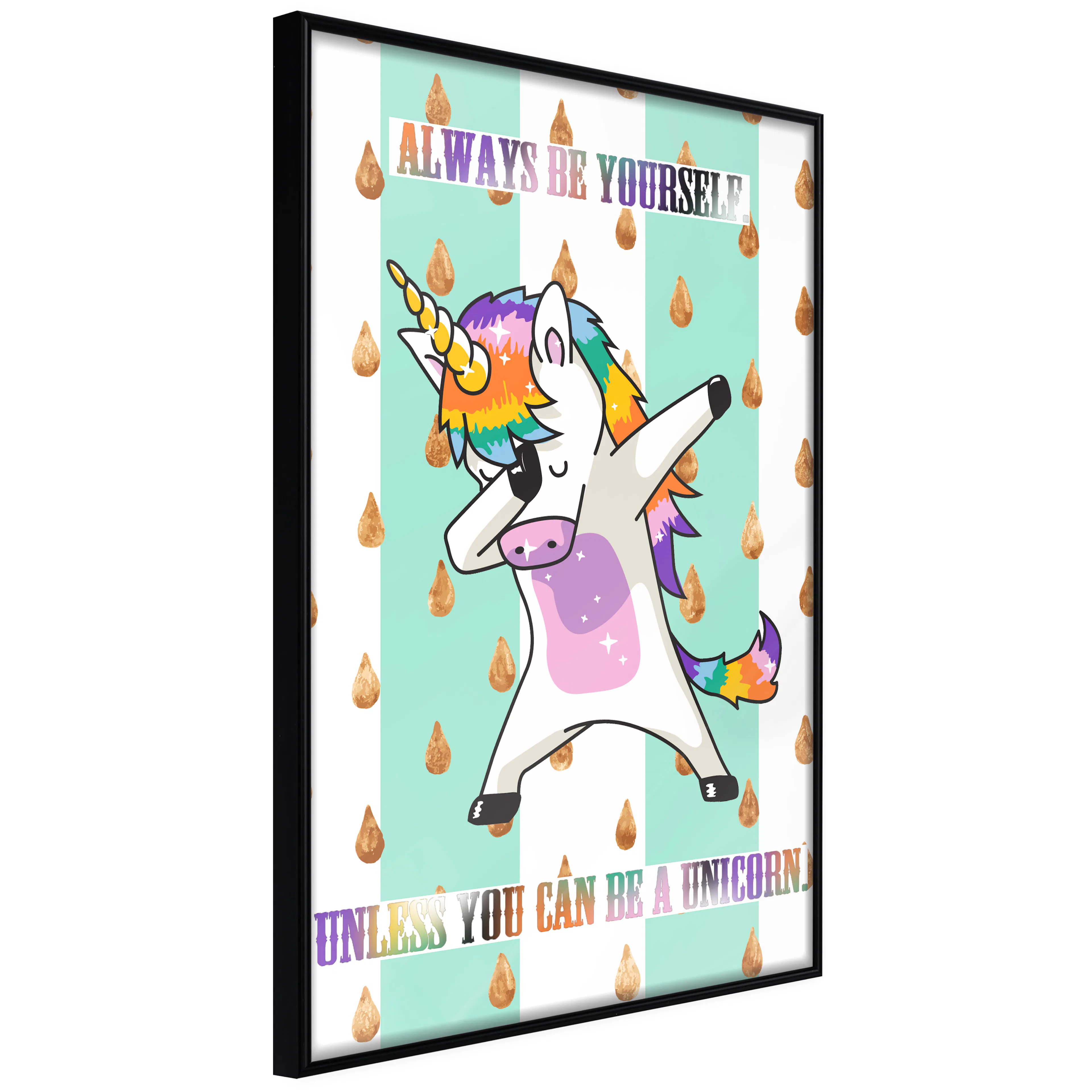 Affisch - Always Be Yourself [Poster] 40x60 Svart ram, 40x60 cm