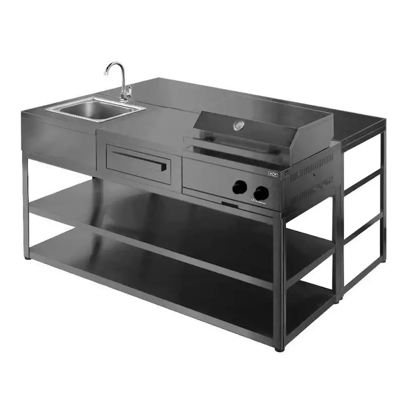 Myoutdoorkitchen - Nordic Line Black - 201SS - Storage modul Svart