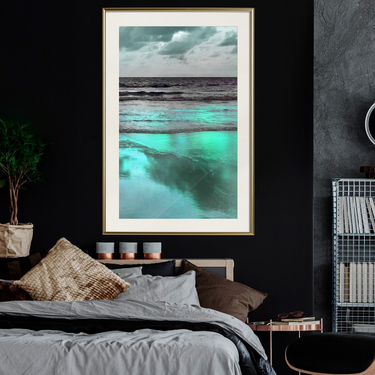 Affisch - Marine Nostalgia [Poster] 40x60 Guld ram med passepartout, 40x60 cm