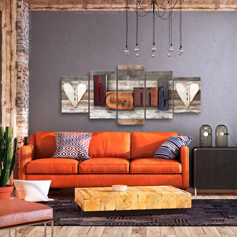 Tavla Arkiio Enchanted Cottage 5 delar 225x100